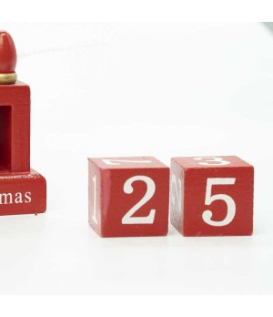 Schiaccianoci in legno con calendario dell'avvento altezza 42cm - gs 033 - Il patio store