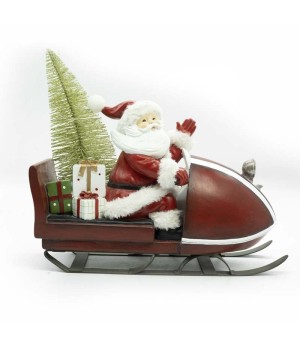 Babbo Natale in slitta con luci led - tmstc0785 - Il patio store