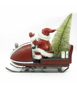 Babbo Natale in slitta con luci led - tmstc0785 - Il patio store