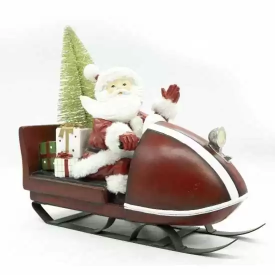 Babbo Natale in slitta con luci led - tmstc0785 - Il patio store