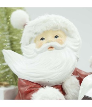 Babbo Natale in slitta con luci led - tmstc0785 - Il patio store