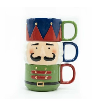 Set 3 tazze schiaccianoce in ceramica - xnstc0009 - Il patio store