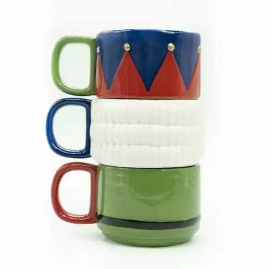 Set 3 tazze schiaccianoce in ceramica - xnstc0009 - Il patio store