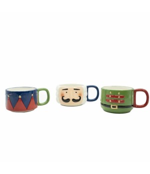 Set 3 tazze schiaccianoce in ceramica - xnstc0009 - Il patio store