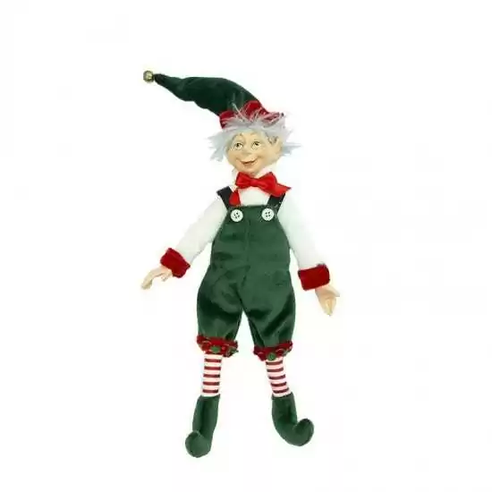 Elfo con abito verde H23cm - ef178105a - Il patio store