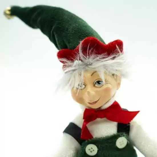 Elfo con abito verde H23cm - ef178105a - Il patio store