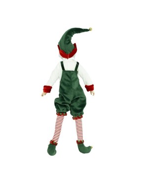 Elfo con abito verde H43cm - ef178105b - Il patio store