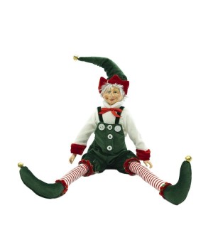 Elfo con abito verde H43cm - ef178105b - Il patio store