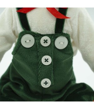 Elfo con abito verde H43cm - ef178105b - Il patio store