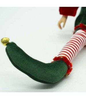 Elfo con abito verde H43cm - ef178105b - Il patio store