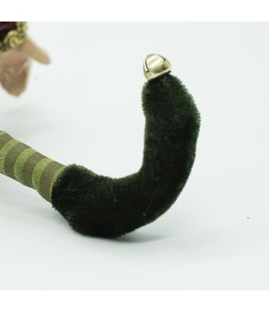 Elfo con abito verde e bordeaux H23cm - ef177623a - Il patio store