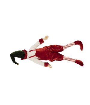 Elfo con abito rosso H43cm -  ef6100117 - Il patio store