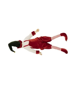 Elfo con abito rosso H51cm - ef6100120 - Il patio store