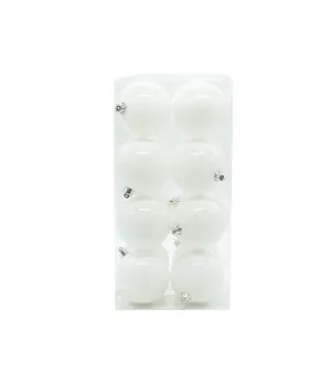 Box 16 palle di Natale colore bianco Ø8cm - AR3/8016A-W | Il patio store