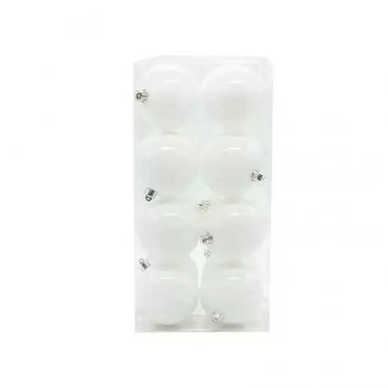 Box 16 palle di Natale colore bianco Ø8cm - AR3/8016A-W | Il patio store