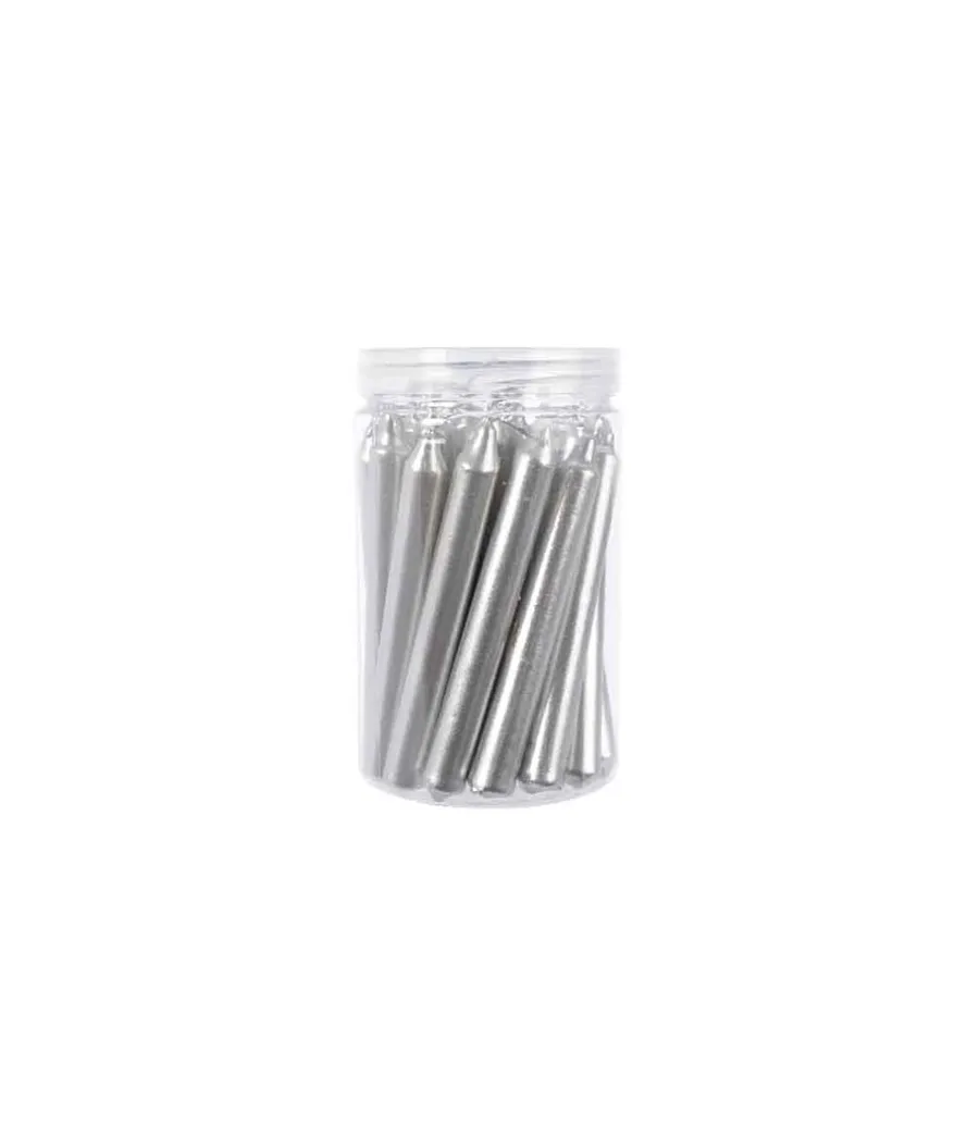 Box mini candele colore argento cm 1.3x10.5 - ksd 205607 - Il patio store