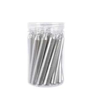 Box mini candele colore argento cm 1.3x10.5 - ksd 205607 - Il patio store