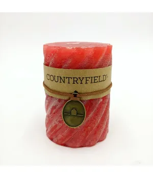 Candela colore rosso Ø7.5cm H10cm - cnd 782475 - Il patio store