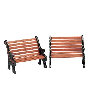 Set 2 panchine vuote -  Park Bench, Set Of 2 - Lemax 34895 - Il patio store