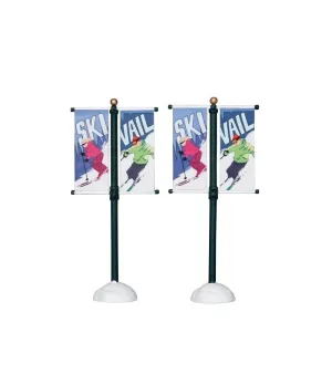 Set 2 banner stradali - Street Pole Banner Set Of 2 - Lemax 24496 - Il patio store