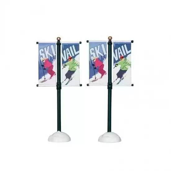 Set 2 banner stradali - Street Pole Banner Set Of 2 - Lemax 24496 - Il patio store