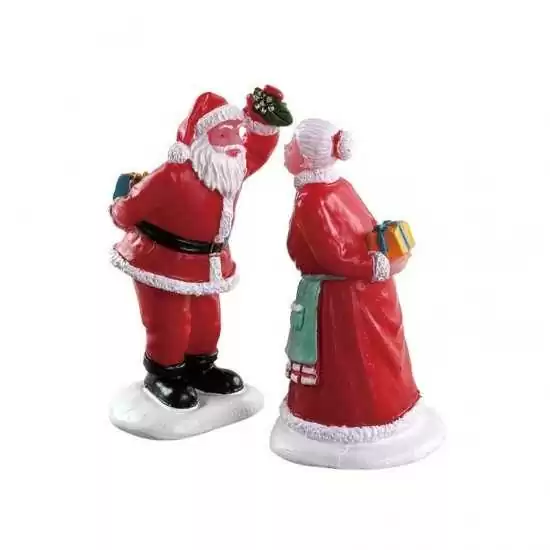 Babbo Natale sotto il vischio con la moglie - Under The Mistletoe - Lemax 72550 - Il patio store