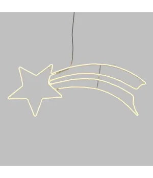 Stella cometa coda doppia 600 LED luce bianco caldo - lot 46467 - Il patio store