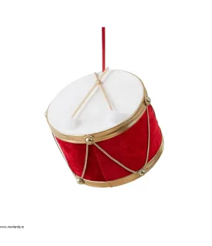Tamburo bianco, rosso e oro - 1085272 - Il patio store