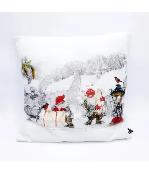 Cuscino natalizio con gnomi 45x45cm - 500110302 - Il patio store