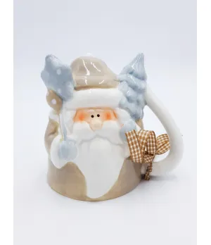 Tazza bianca Babbo Natale capovolta - 668D - il patio store