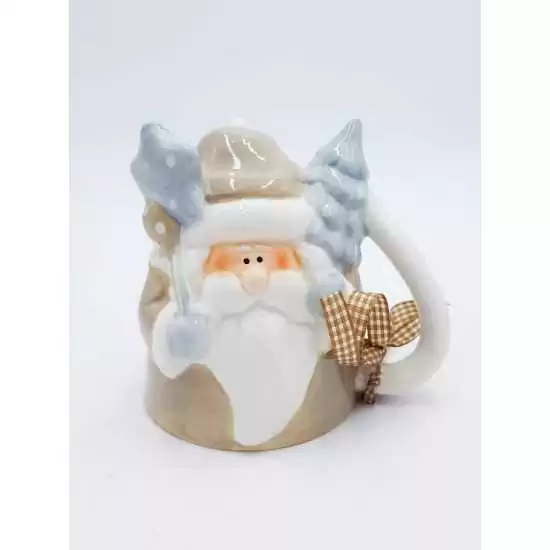 Tazza bianca Babbo Natale capovolta - 668D - il patio store