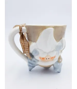 Tazza bianca Babbo Natale capovolta - 668D - il patio store