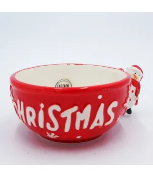 Tazza rossa manico a forma di pupazzo di neve - ksd 609627 - il patio store