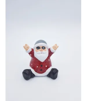 Babbo Natale in terracotta con occhiali da sole - ksd 630060 - Il patio store