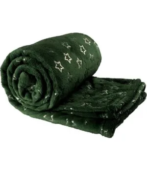 Plaid colore verde con stelline - 9701098_dg - Il patio store