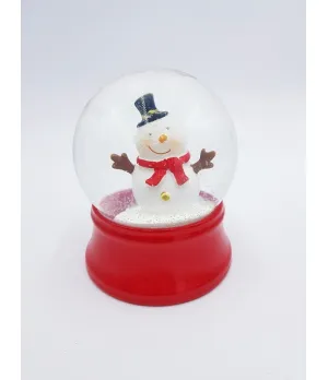 Sfera neve vetro con pupazzo di neve Ø 10cm - ksd 530065b - Il patio store
