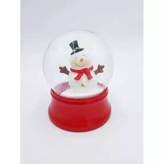 Sfera neve vetro con pupazzo di neve Ø 10cm - ksd 530065b - Il patio store