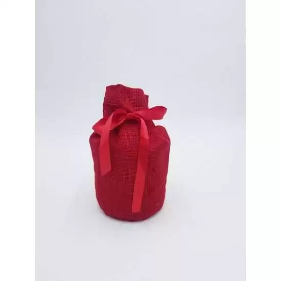 Sacchetto in Juta rosso H25cm- 91127 - Il patio store