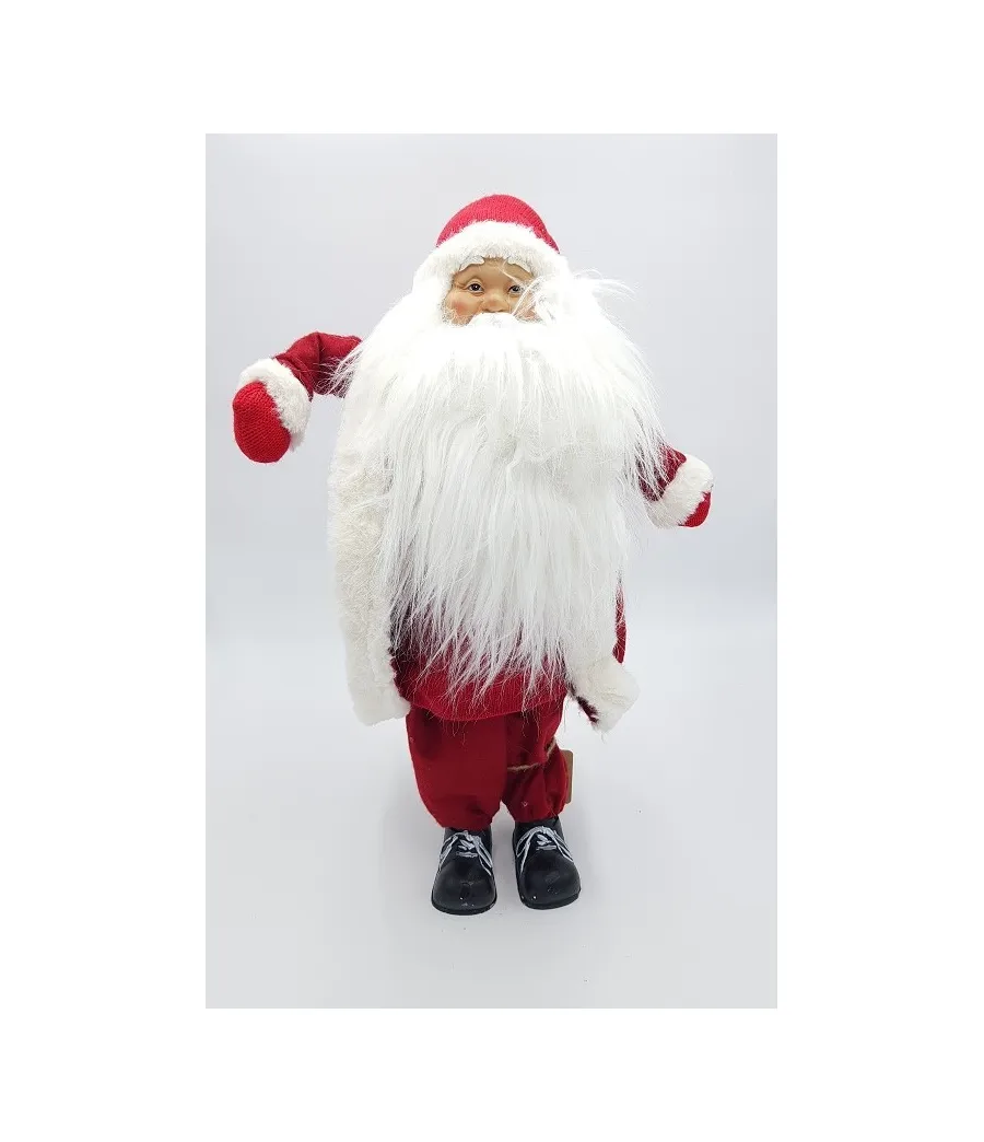 Babbo Natale con cappotto rosso H52 cm - ME1628229 - Il patio store