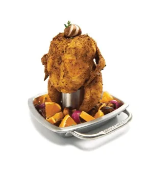 Supporto cuoci pollo con teglia in acciaio - Broil King 69133 - Il patio store