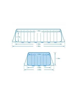 Piscina Intex Ultra Frame XTR 732x366x132 cm Filtro a Sabbia - Intex 26364 - Il patio store