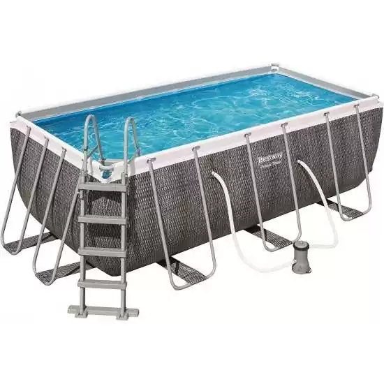 Piscina Power Steel 412x201x122 cm rattan - Bestway 56722 - Il patio store