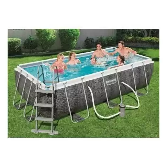 Piscina Power Steel 412x201x122 cm rattan - Bestway 56722 - Il patio store