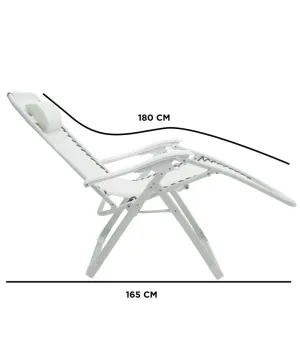 Sedia sdraio Relax in alluminio e texilene - Il patio store