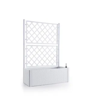Fioriera Natural Deluxe rettangolare con spalliera - Il patio store