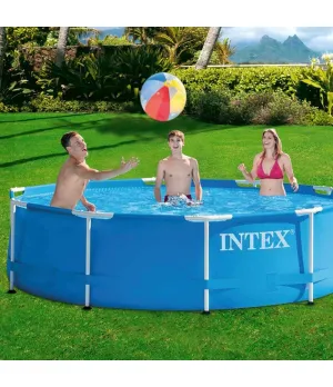 Piscina Intex Metal Frame Ø305xH76 cm Filtro a cartuccia - Intex 28202 - Il patio store