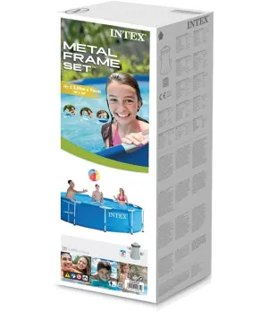 Piscina Intex Metal Frame Ø305xH76 cm Filtro a cartuccia - Intex 28202 - Il patio store