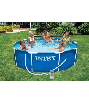 Piscina Intex Metal Frame Ø366xH76 cm Filtro a cartuccia - Intex 28212 - Il patio store