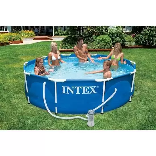 Piscina Intex Metal Frame Ø366xH76 cm Filtro a cartuccia - Intex 28212 - Il patio store