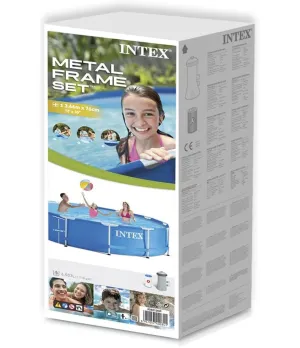 Piscina Intex Metal Frame Ø366xH76 cm Filtro a cartuccia - Intex 28212 - Il patio store